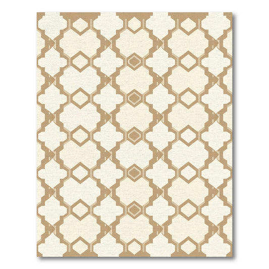 Geometric Sepia Link Arabesque Rug
