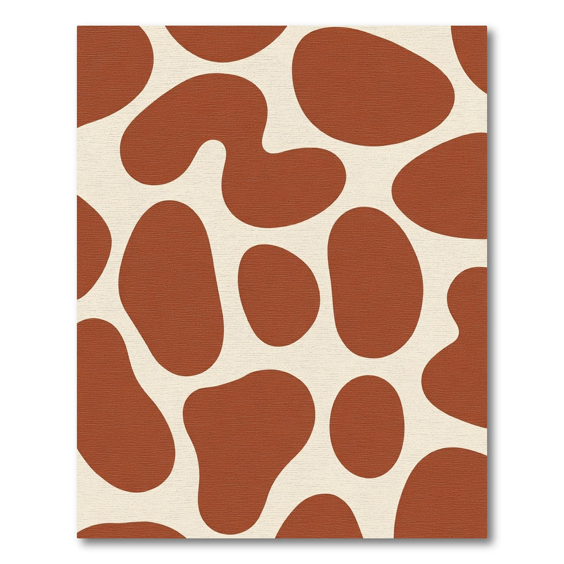 Terracotta Organic Blob Contemporary Rug