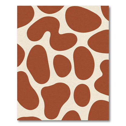 Terracotta Organic Blob Contemporary Rug