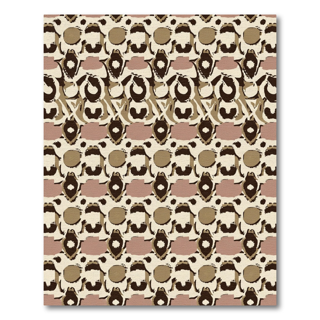 Earthy Abstract Brushstroke Ovals Rug
