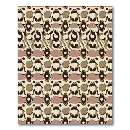 Earthy Abstract Brushstroke Ovals Rug