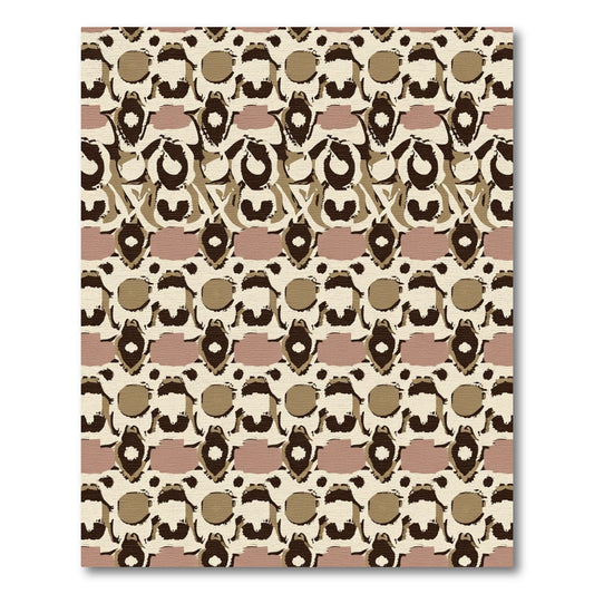 Earthy Abstract Brushstroke Ovals Rug