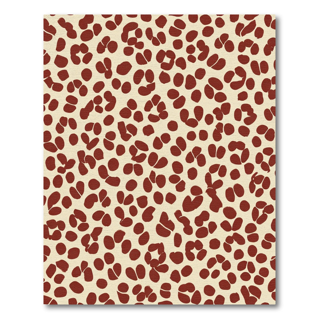 Crimson Spotted Abstract Forms Rug