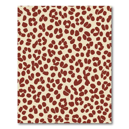 Crimson Spotted Abstract Forms Rug