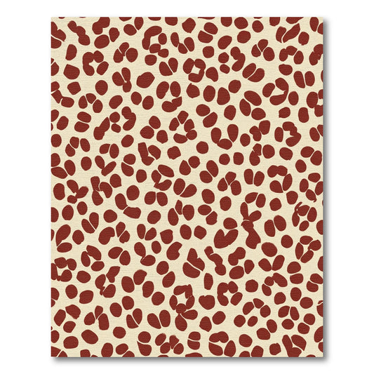 Crimson Spotted Abstract Forms Rug