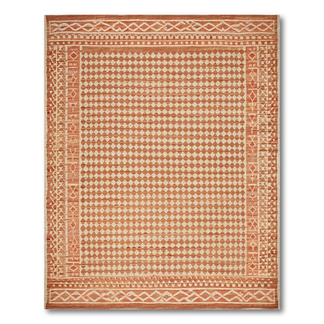 Orange Southwestern Diamond Rug