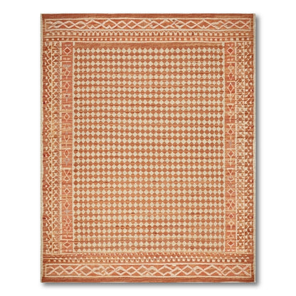 Orange Southwestern Diamond Rug