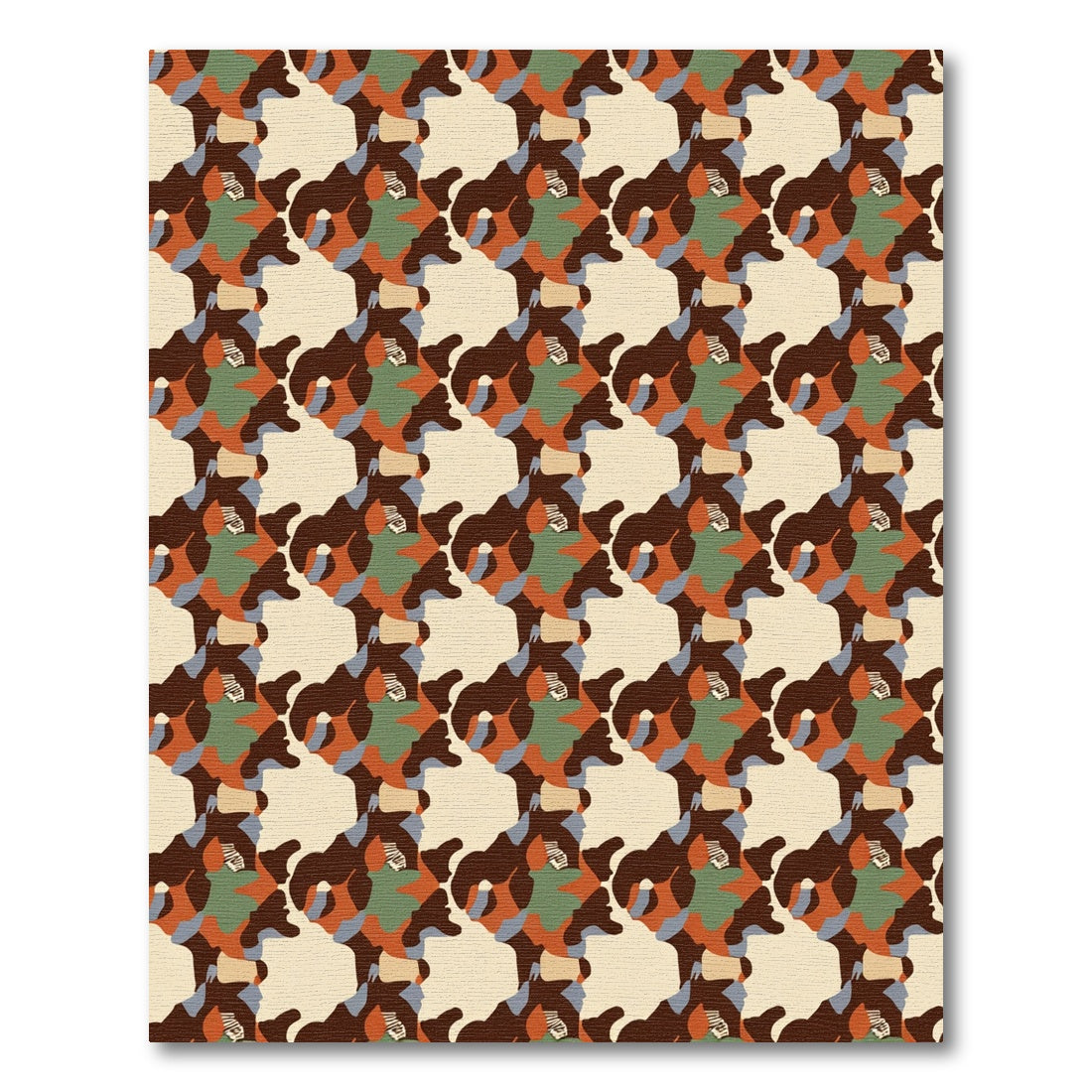 Earthy Patchwork Organic Abstraction Rug