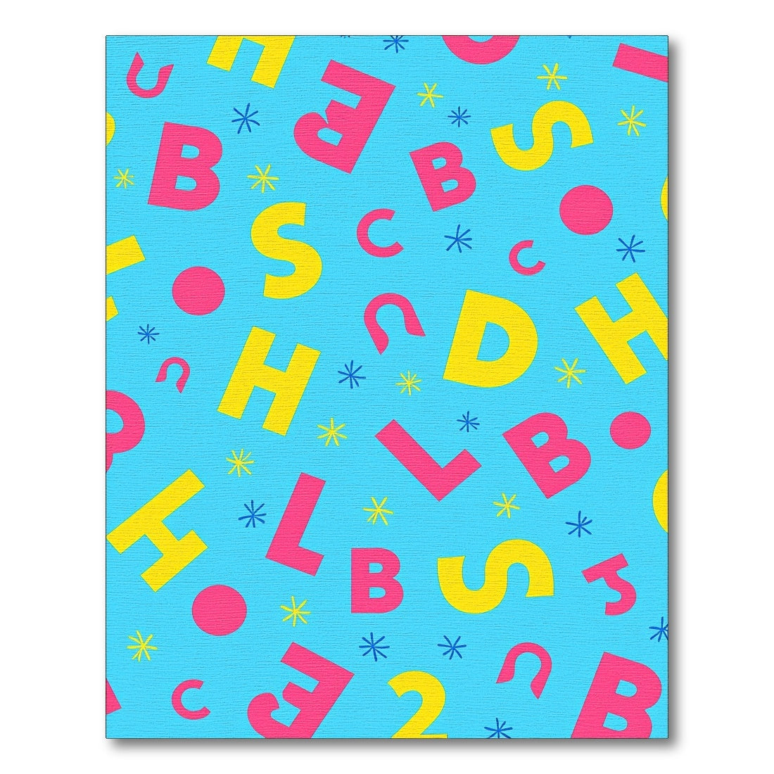 Blue Alphabet Scatter Bright Fun Rug
