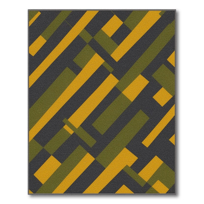 ODIKA Yellow Green Geometric Area Rug