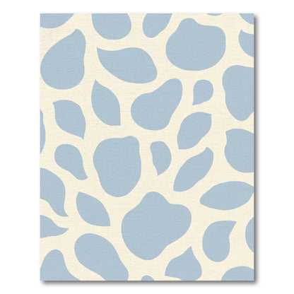 Soft Blue Spots Abstract Organic Rug