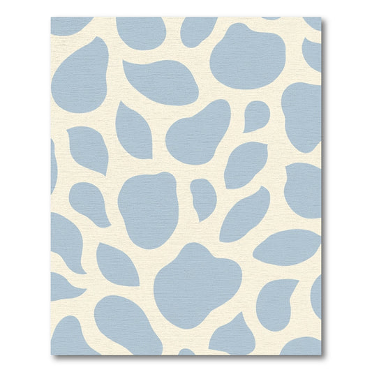 Soft Blue Spots Abstract Organic Rug