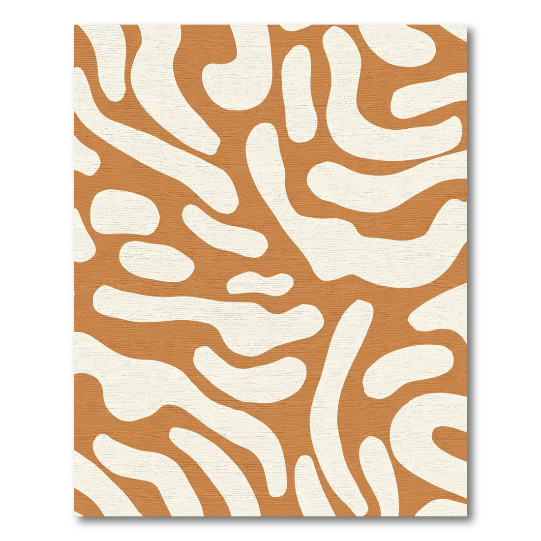 Terracotta Cream Organic Amoeba Rug