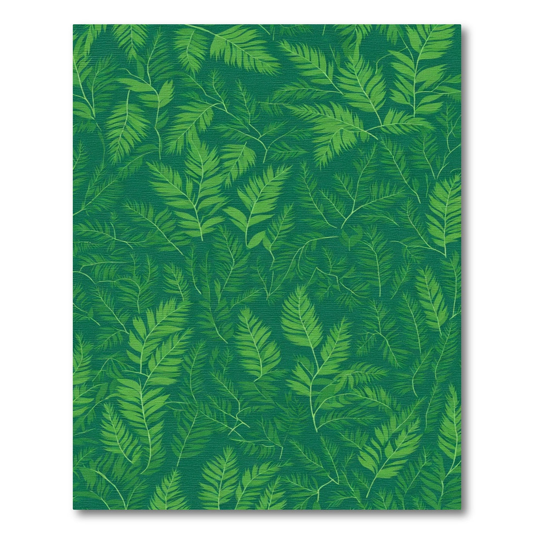 Verdant Palm Frond Pattern Rug