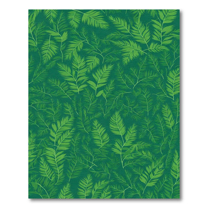 Verdant Palm Frond Pattern Rug