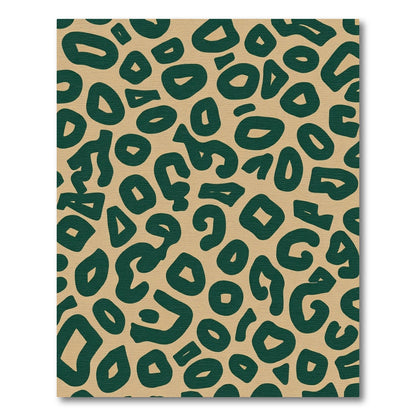 Bold Teal Leopard Spots Rug