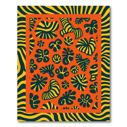 Bold Abstract Jungle Foliage Rug