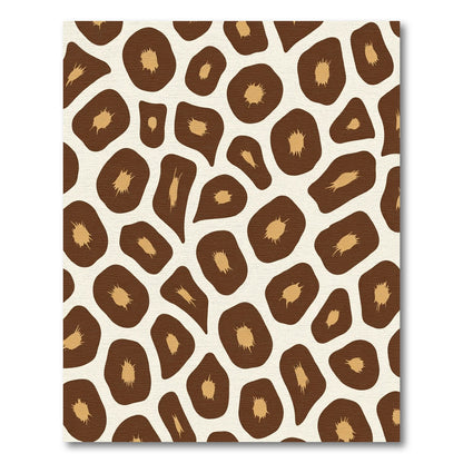Brown Beige Giraffe Spots Rug