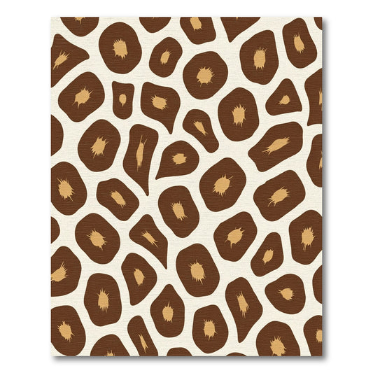 Brown Beige Giraffe Spots Rug