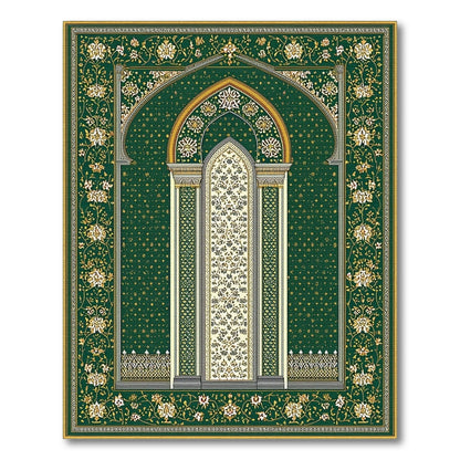 Traditional Persian Green Persian Arch Floral Area Rug