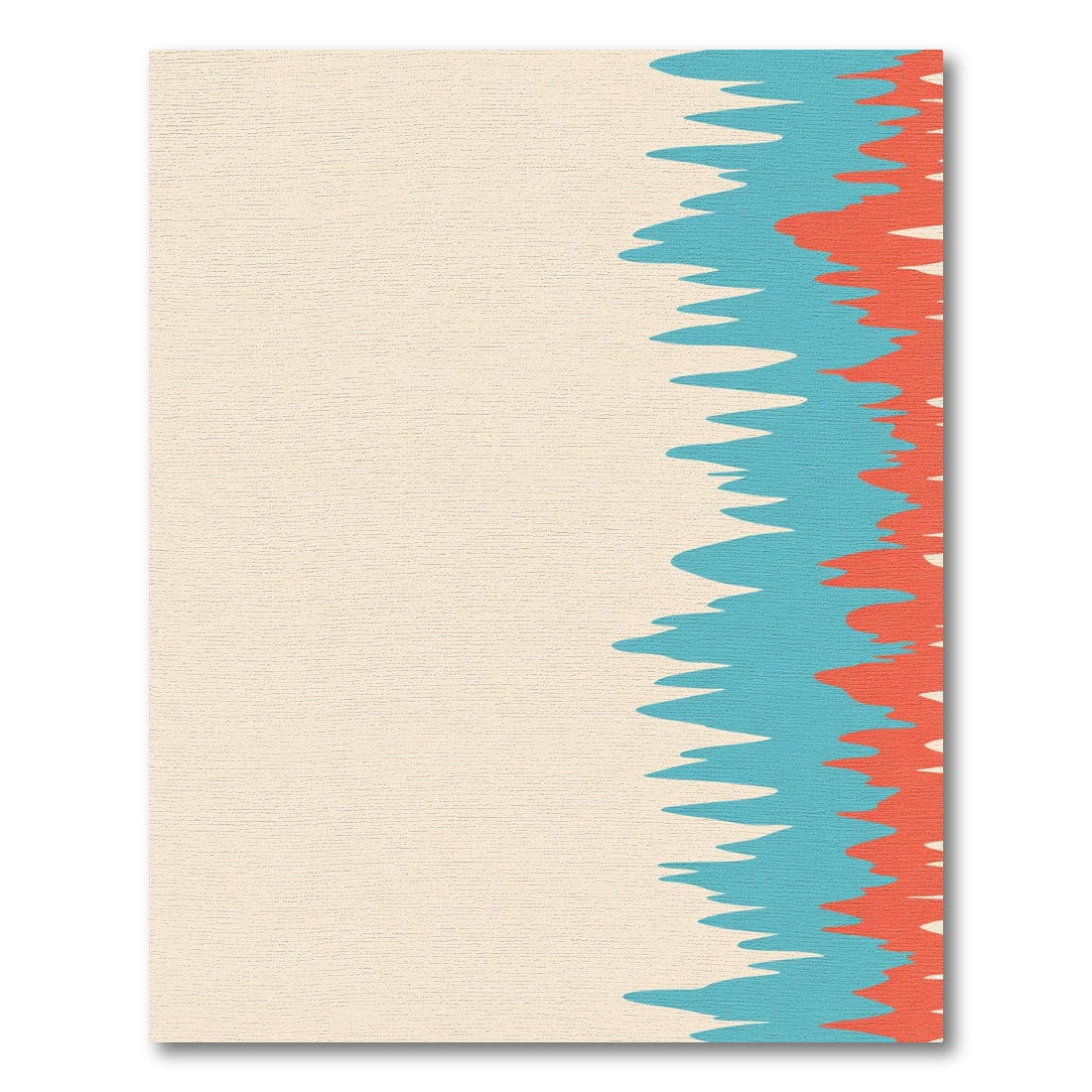 Teal Coral Jagged Edge Rug