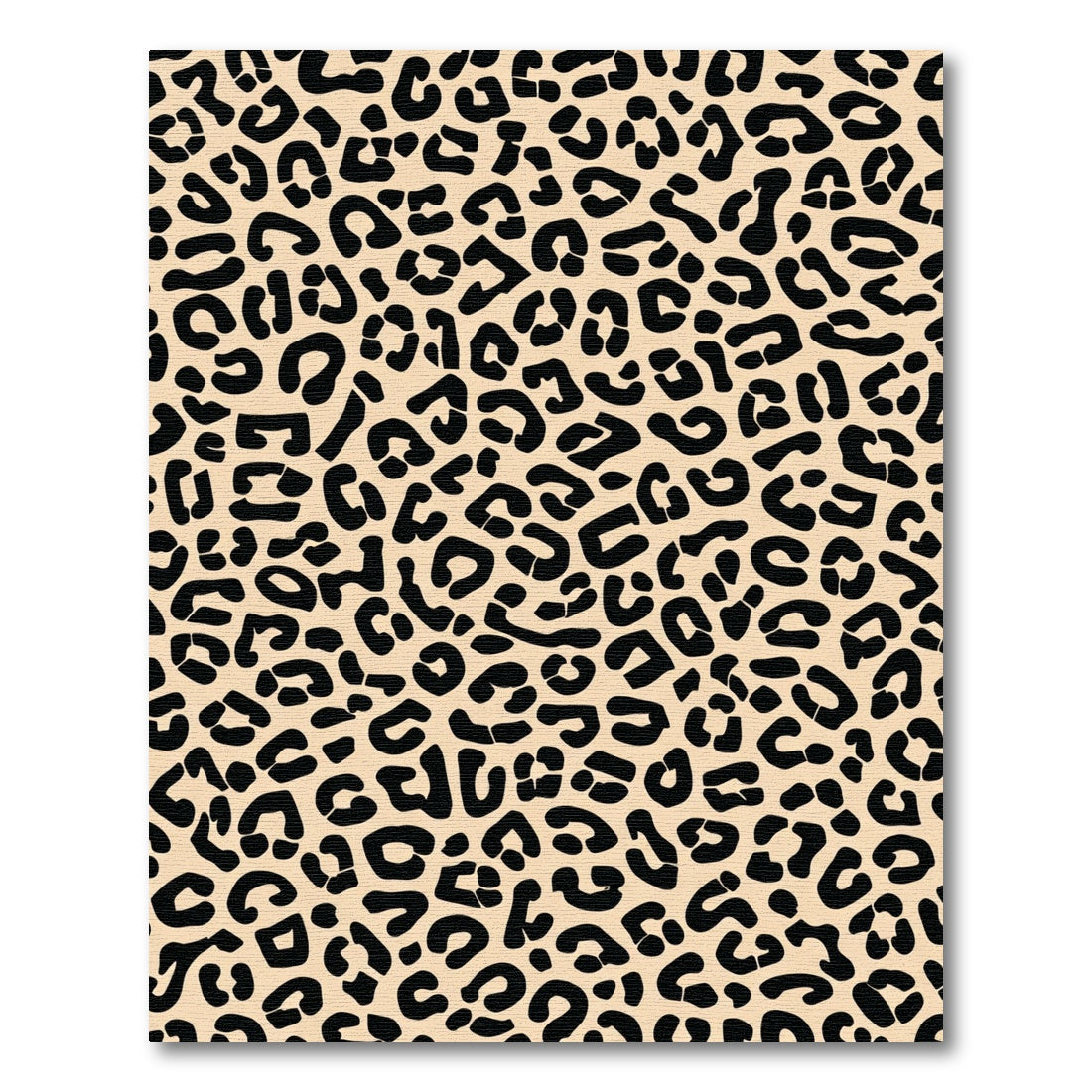Black Leopard Spots Cream Rug