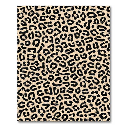 Black Leopard Spots Cream Rug