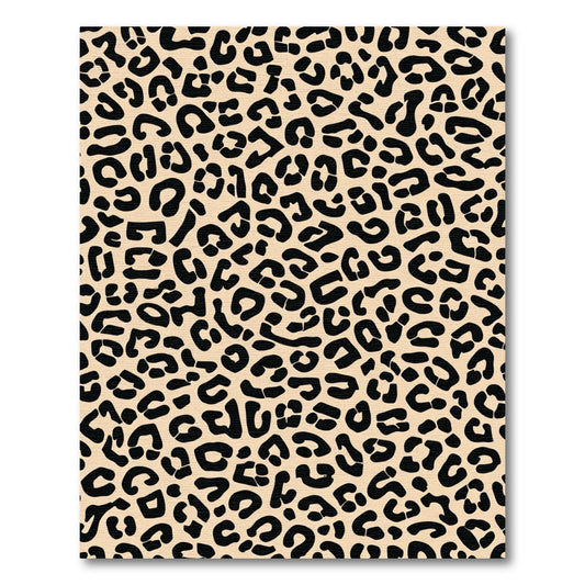 Black Leopard Spots Cream Rug