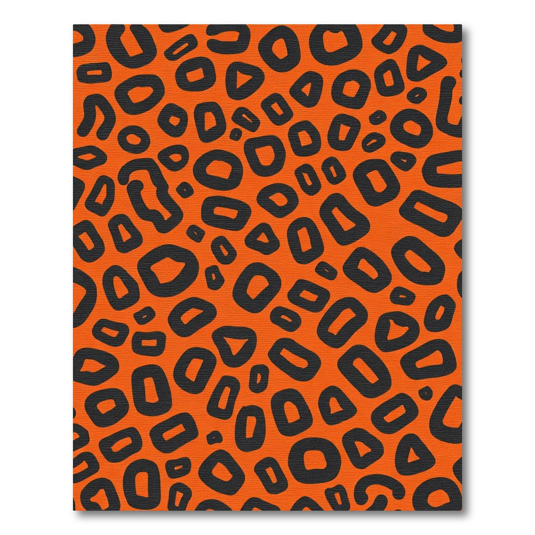 Bold Orange Black Spotted Animal Rug