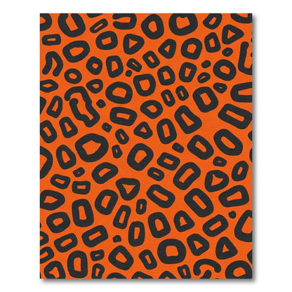 Bold Orange Black Spotted Animal Rug