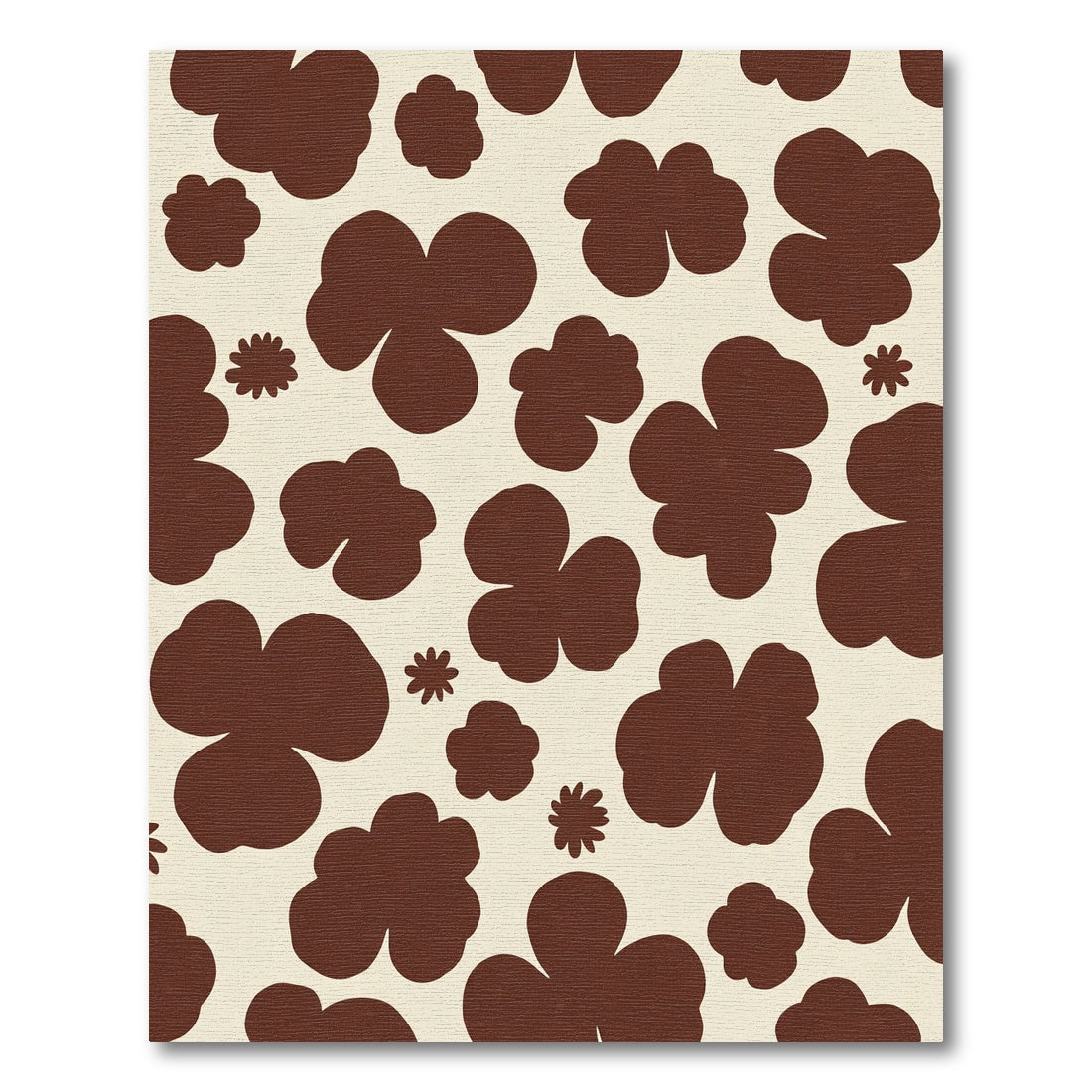 Brown Clover Blossom Field Rug