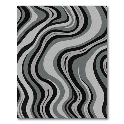 Monochromatic Marble Swirled Abstract Rug