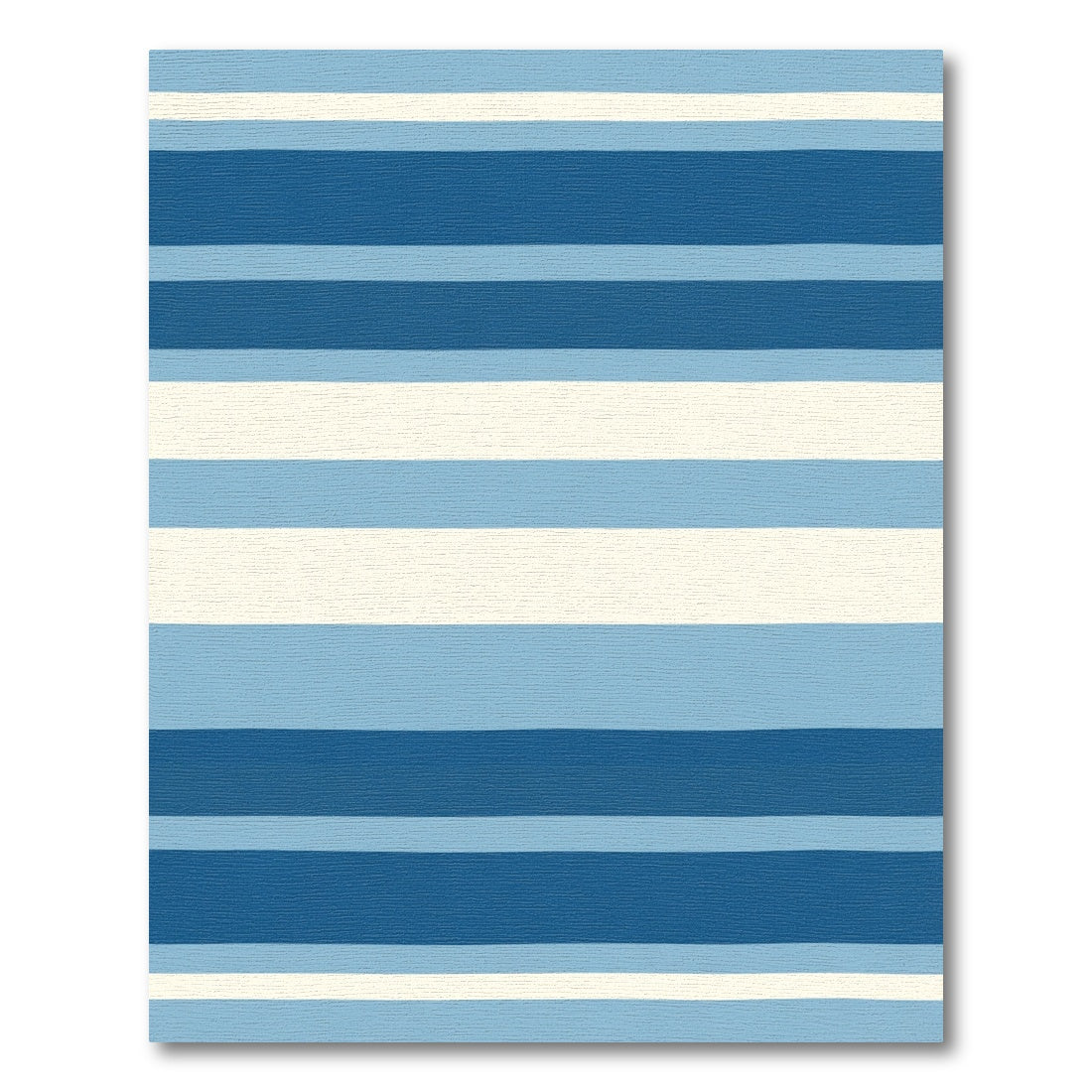 Navy Sky Blue Cream Stripe Rug