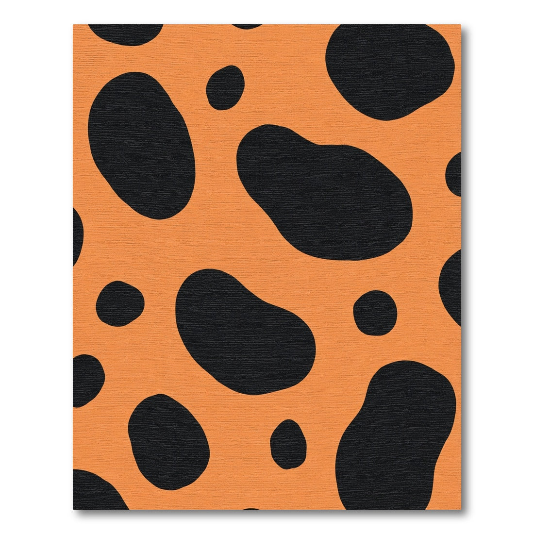 Bold Orange Black Blob Rug