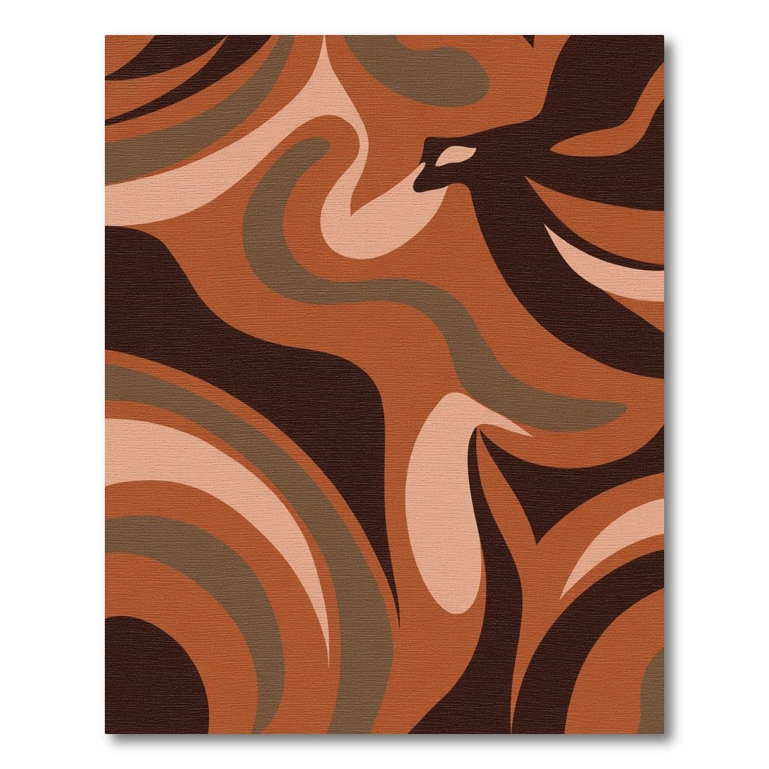 Earthy Tones Swirl Abstract Rug