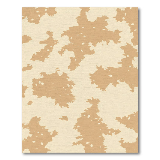 Champagne Cow Print Splash Rug