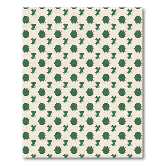 Forest Green Starburst Aqua Drop Rug