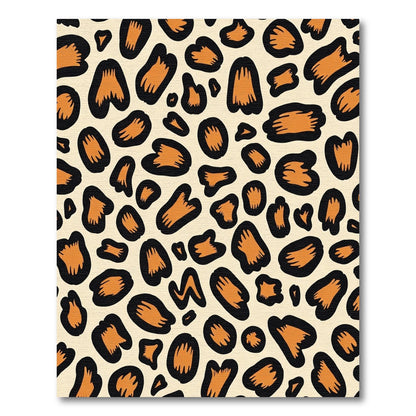 Bold Orange Black Animal Spot Rug