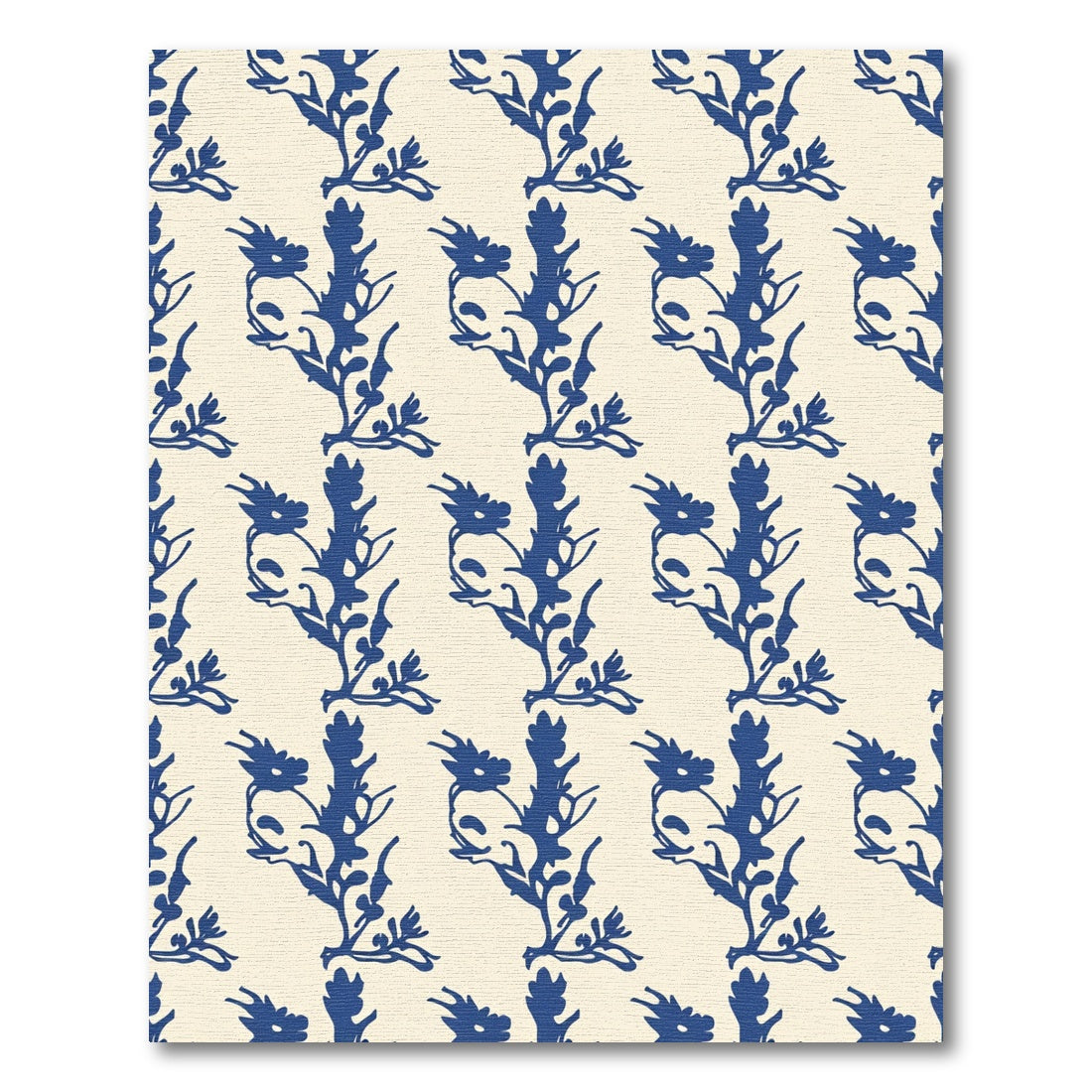 Deep Blue Botanical Garland Repeat Rug