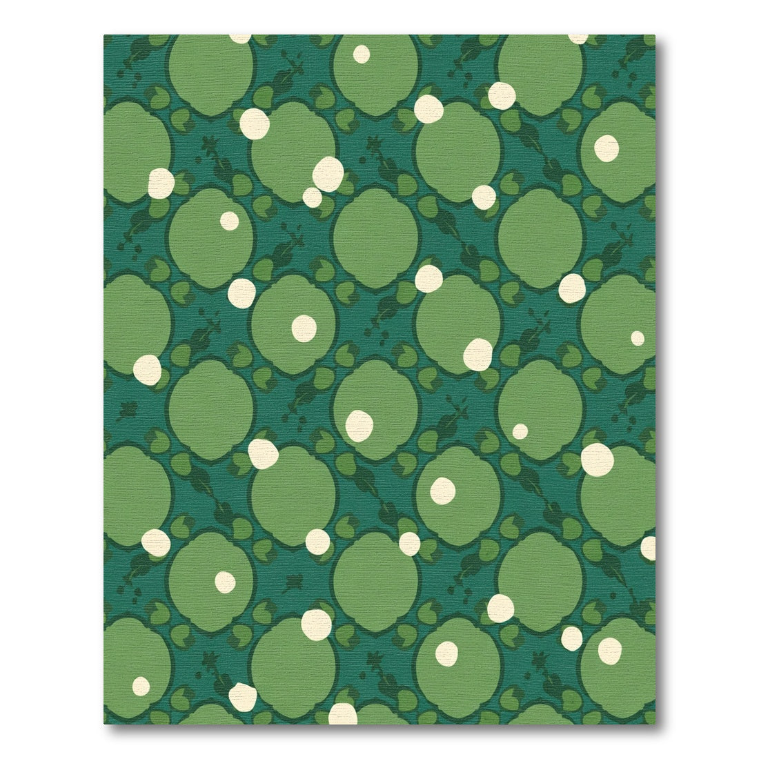 Emerald Circles and Dots Arrangement Rug