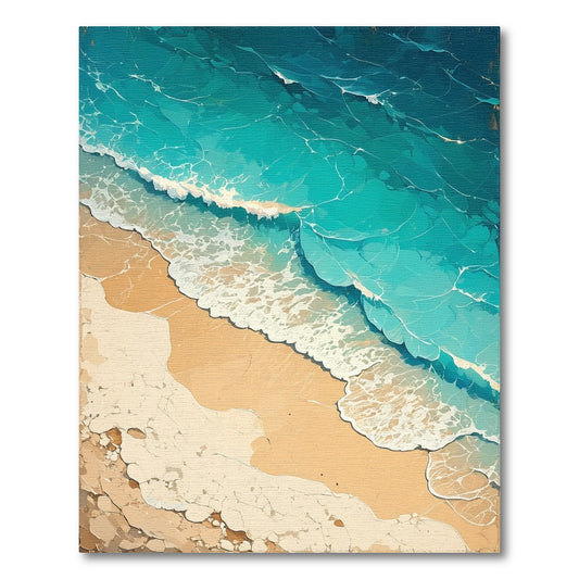 Teal Waves Sand Rug