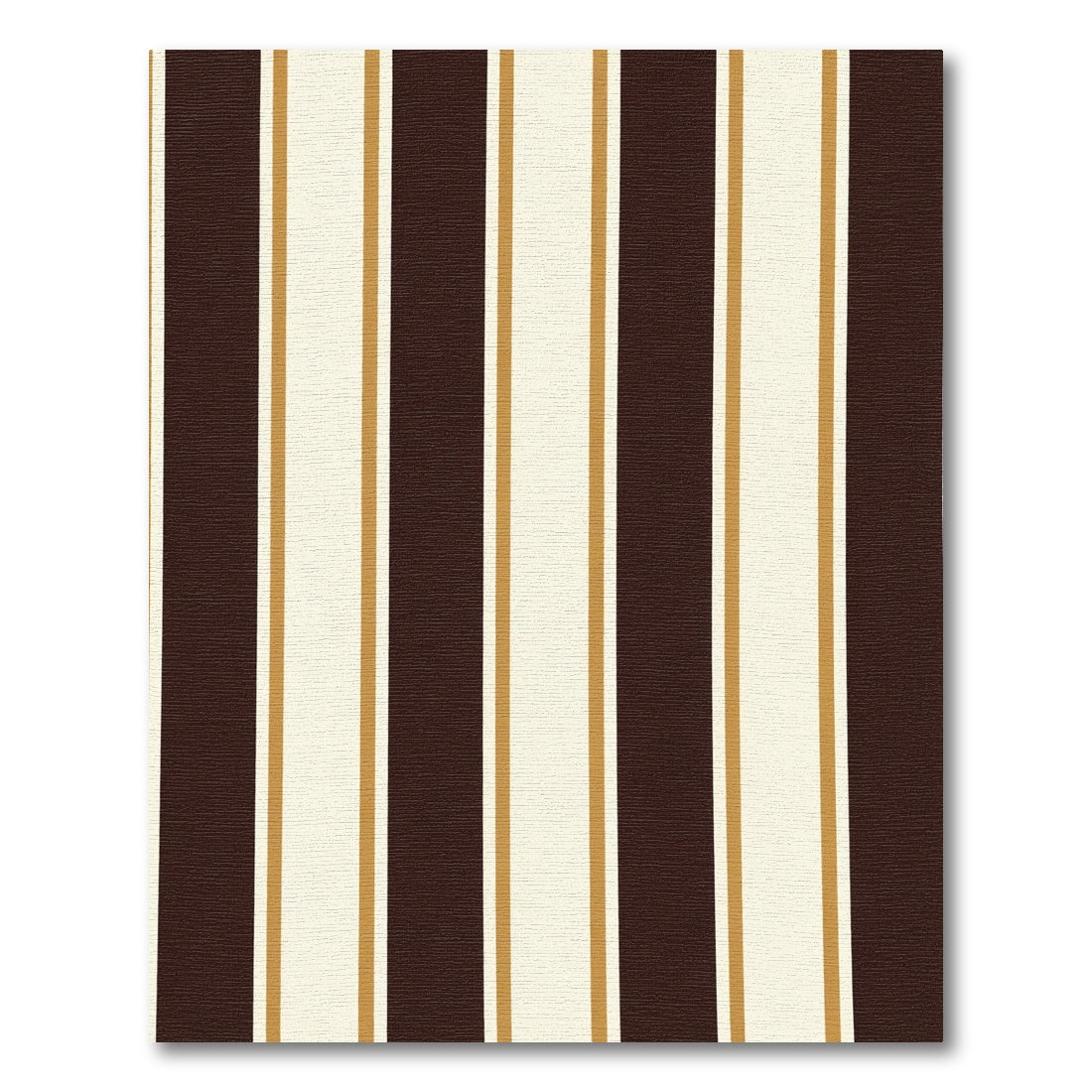 Bold Chocolate Cream Golden Stripes Rug