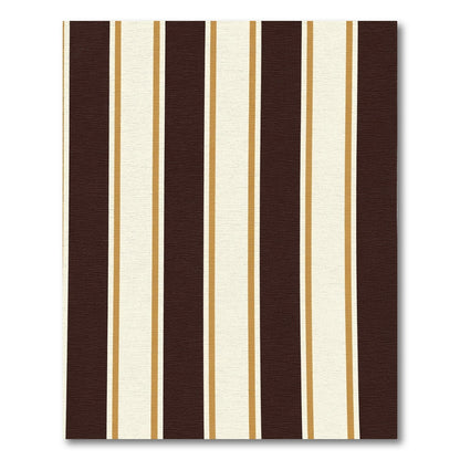Bold Chocolate Cream Golden Stripes Rug