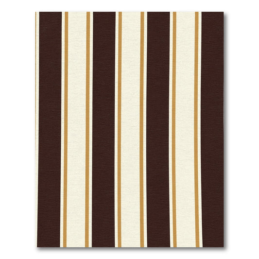 Bold Chocolate Cream Golden Stripes Rug