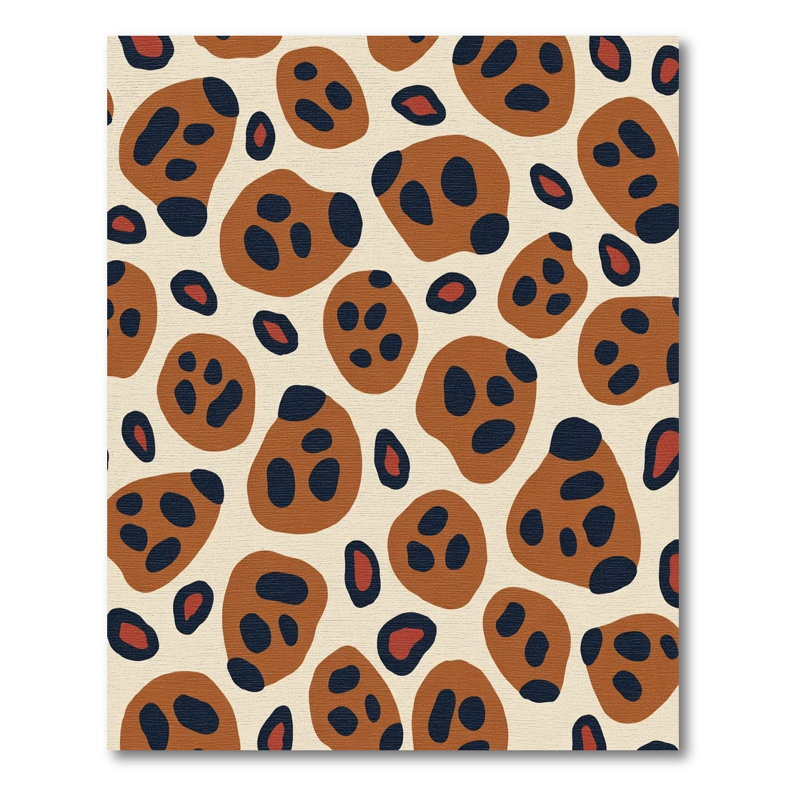 Abstract Brown Spots And Dots Rug