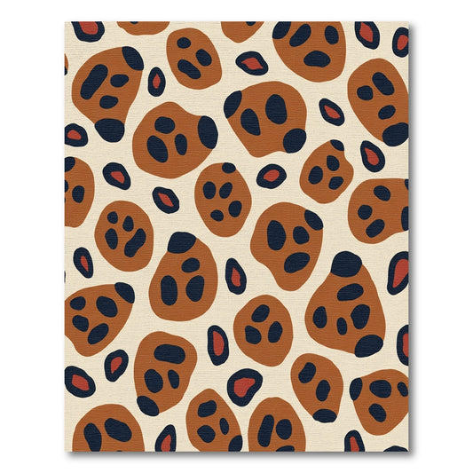 Abstract Brown Spots And Dots Rug