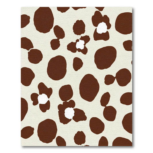 Brown Spots Cream Abstract Shapes Rug