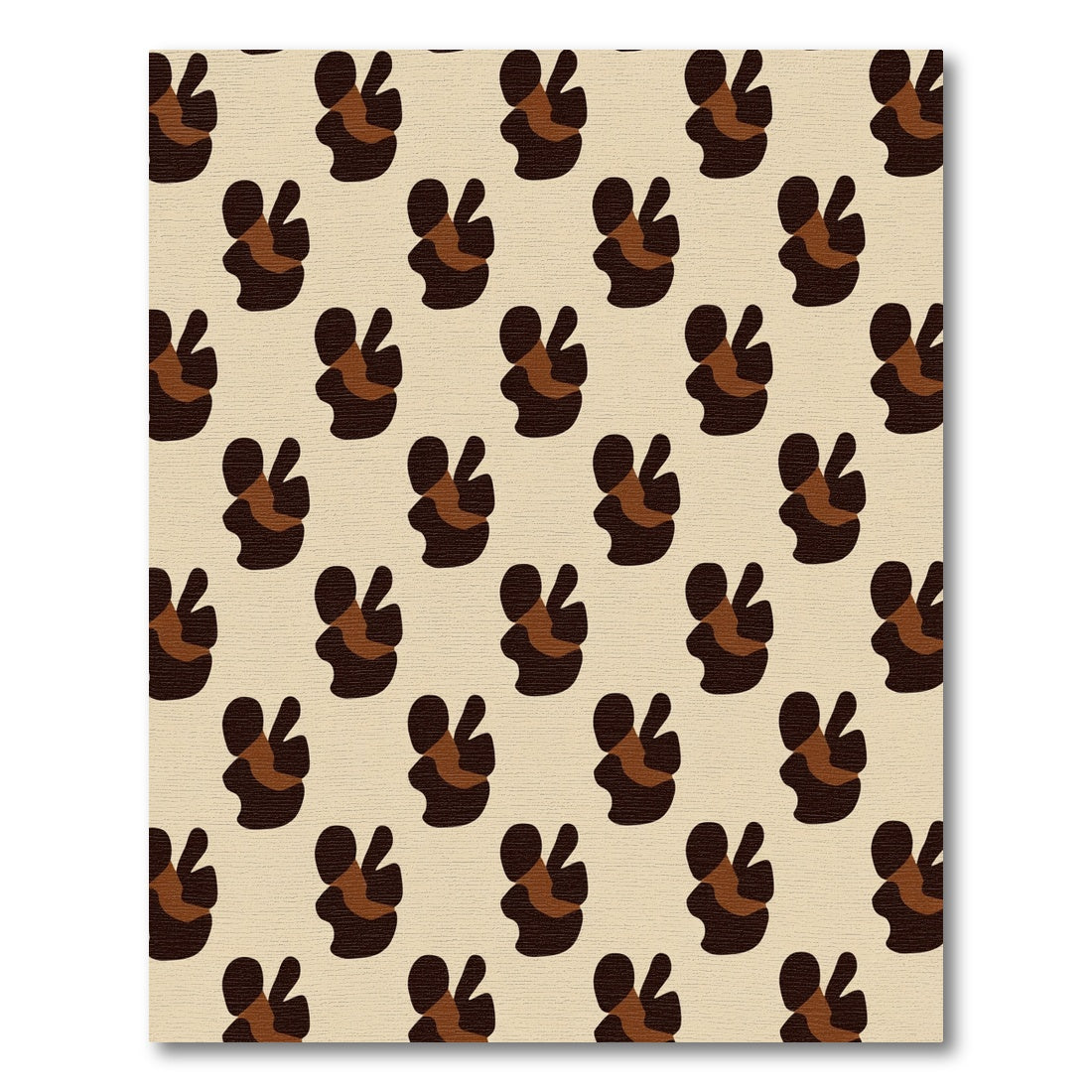 Brown Beige Abstract Spots Rug