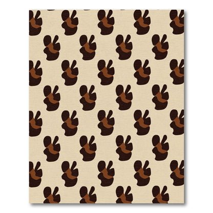 Brown Beige Abstract Spots Rug