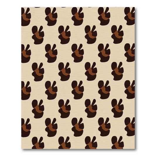 Brown Beige Abstract Spots Rug